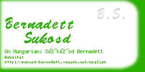 bernadett sukosd business card